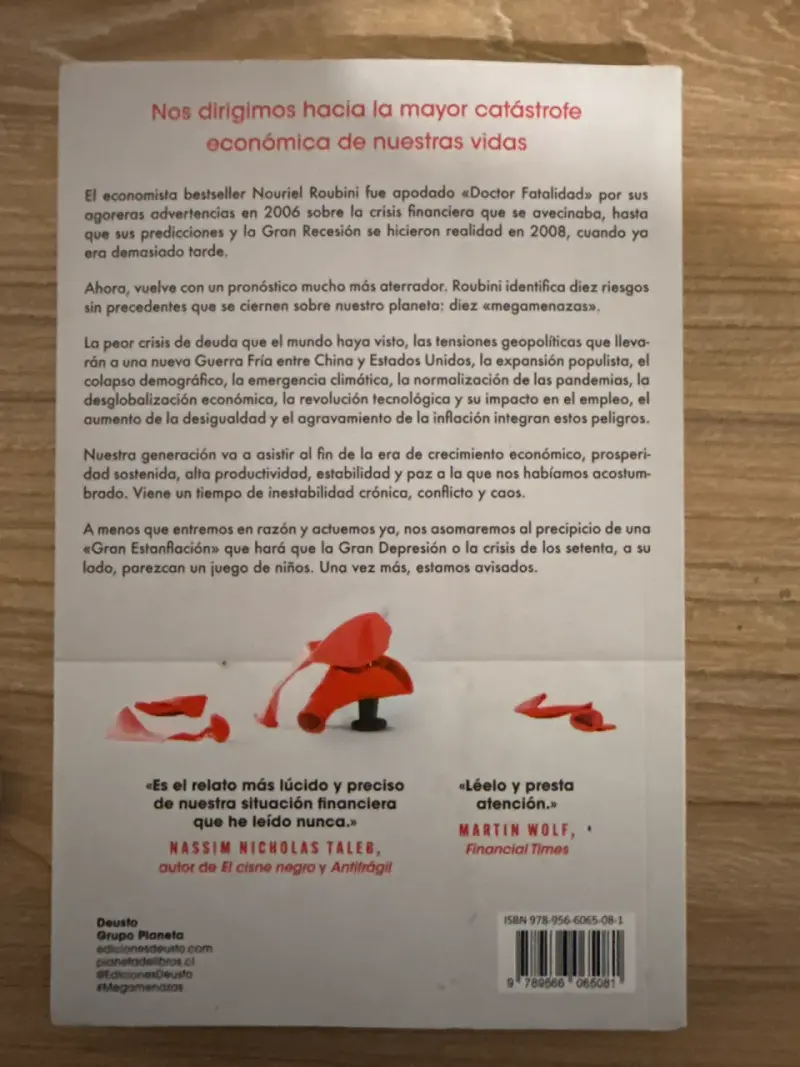 Libro Megamenazas de Nouriel Roubini - 2