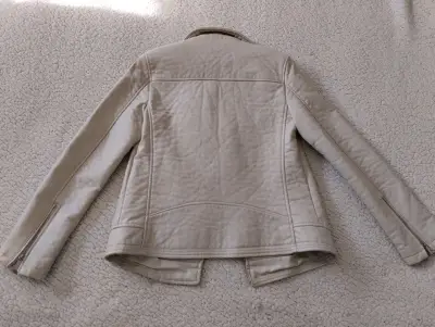 Chaqueta beige tipo biker S - miniatura 3