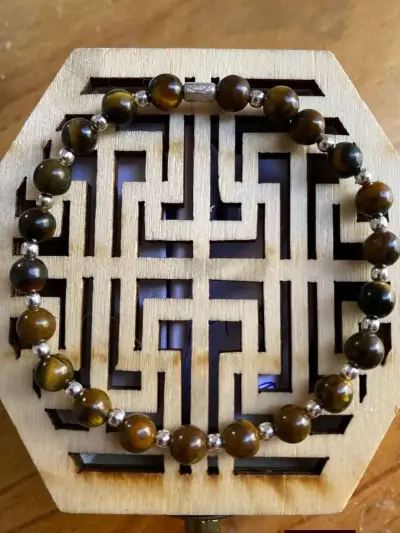 Pulsera de piedras ojo de tigre - miniatura 1