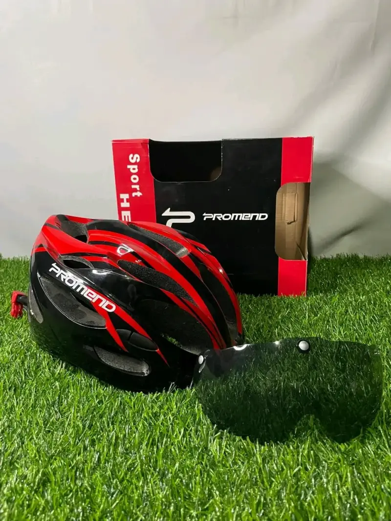Casco ciclismo Promend rojo y negro - 1