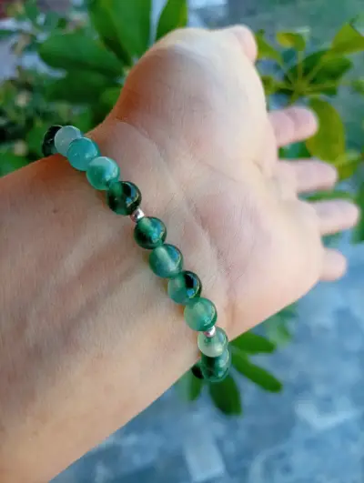 Pulsera de Jade y plata - miniatura 1