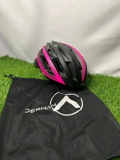 Casco de ciclismo negro con verde - miniatura 3