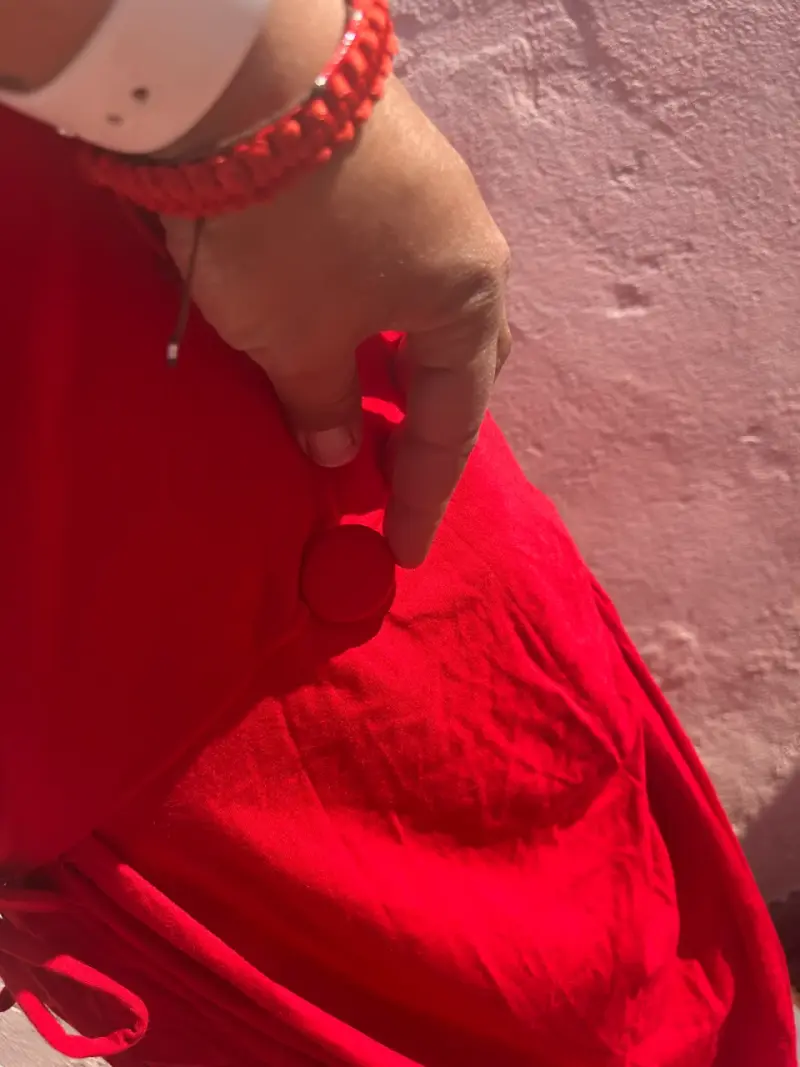 Vestido rojo sin mangas - 2