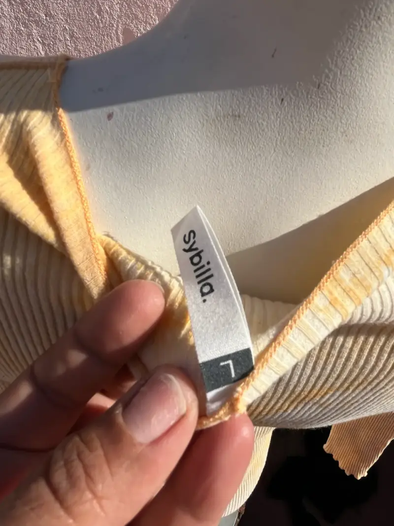 Vestido ajustado amarillo de rib - 4