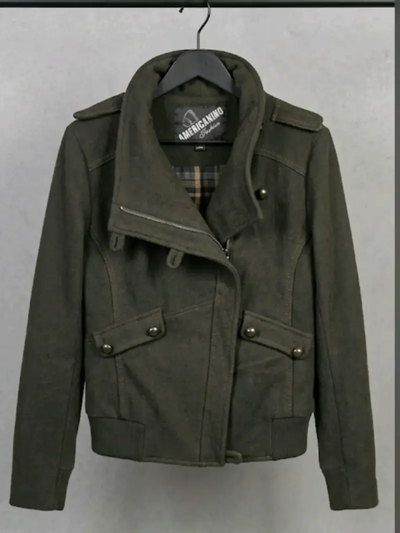 Chaqueta verde Americano con bolsillos - 1