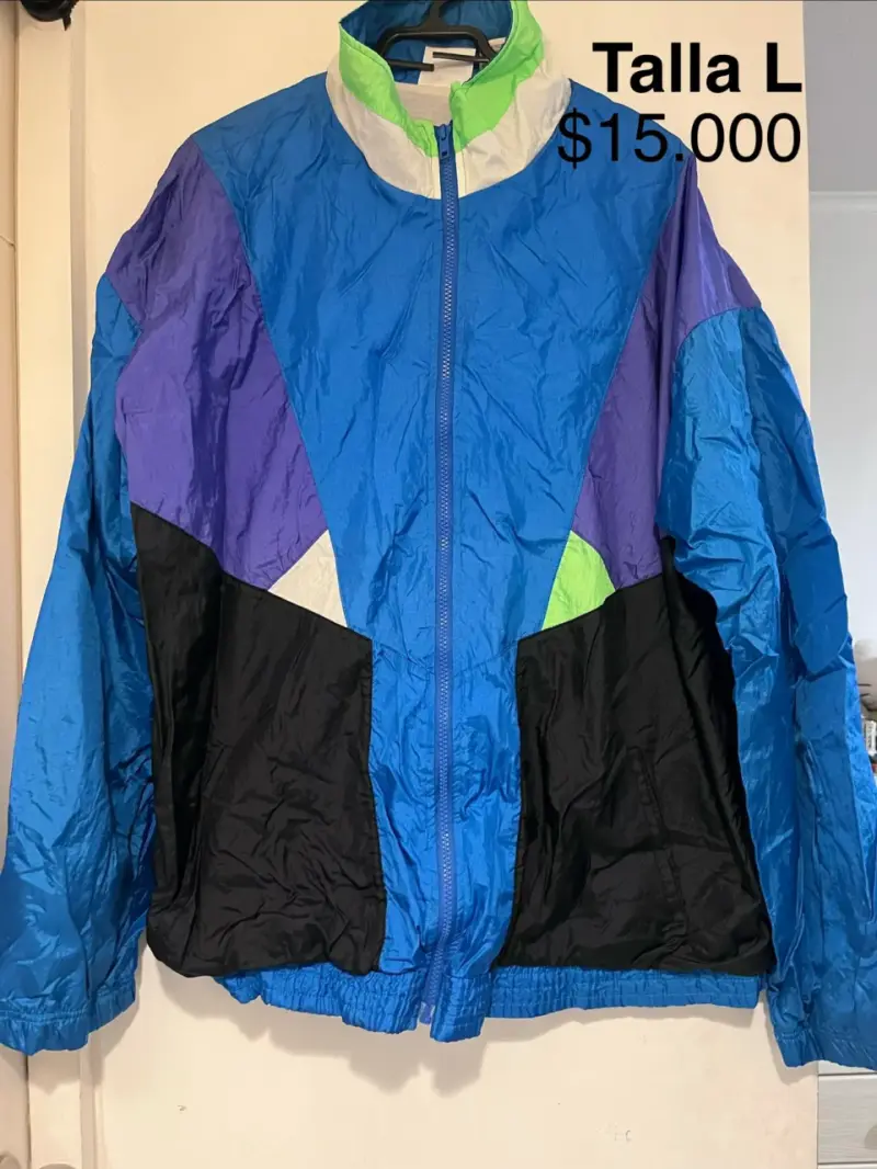 Chaqueta cortaviento azul - 1