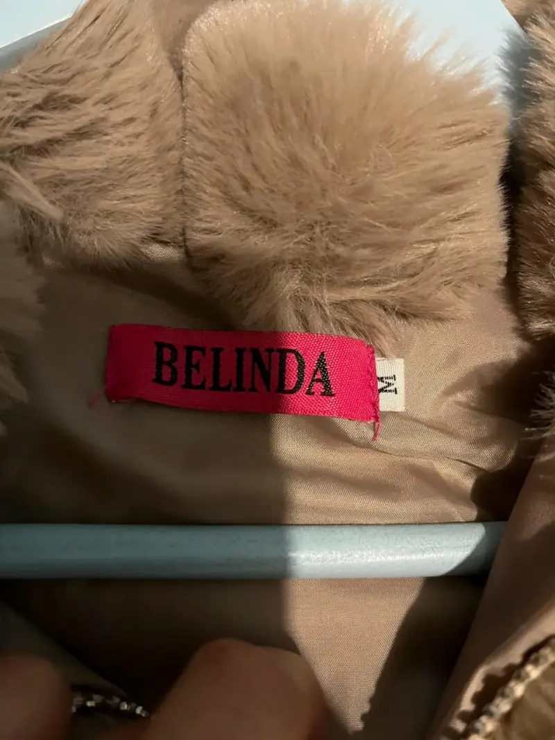 Chaqueta de piel sintética beige - 3