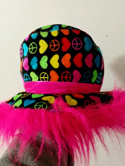 Sombrero psicodélico con plumas - miniatura 1