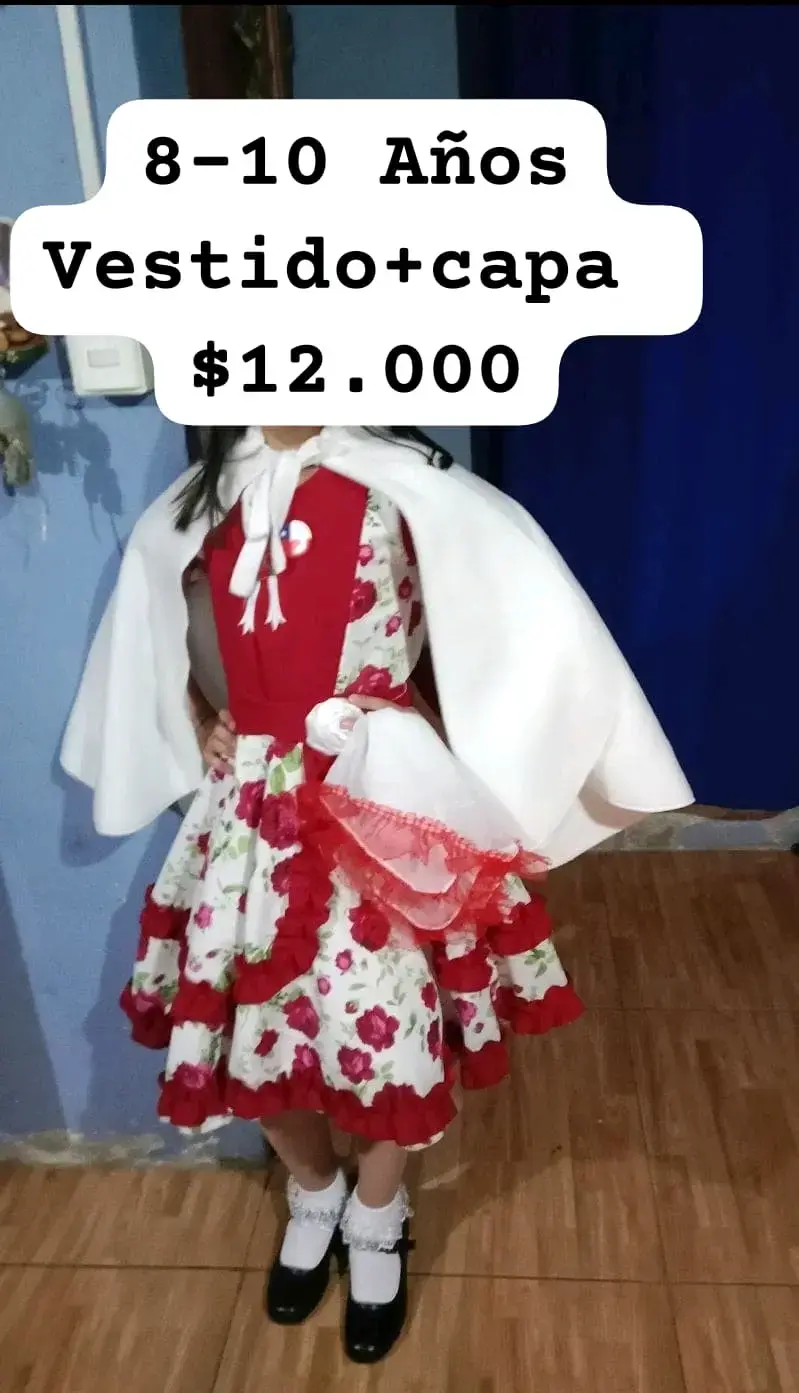 Vestido y capa niña 8-10 años