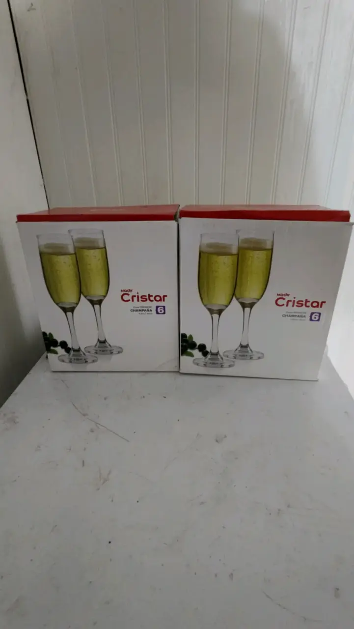 Copas de champaña Cristar 6 piezas