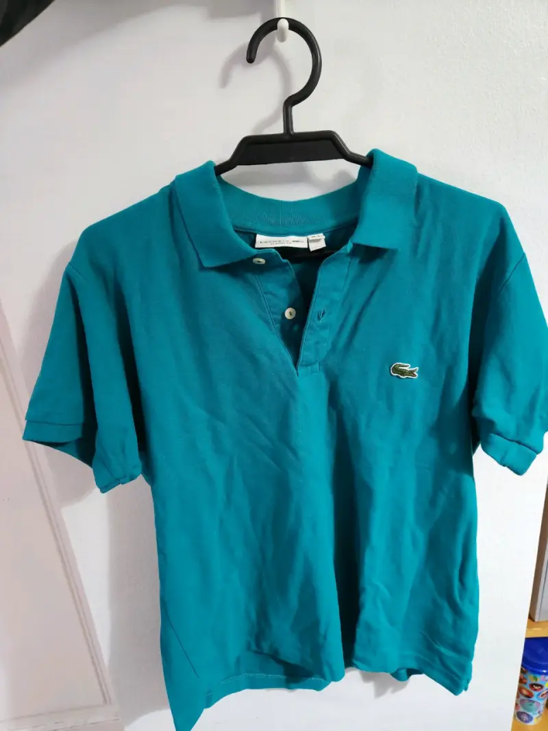 Polera Lacoste talla S tipo polo azul - 1
