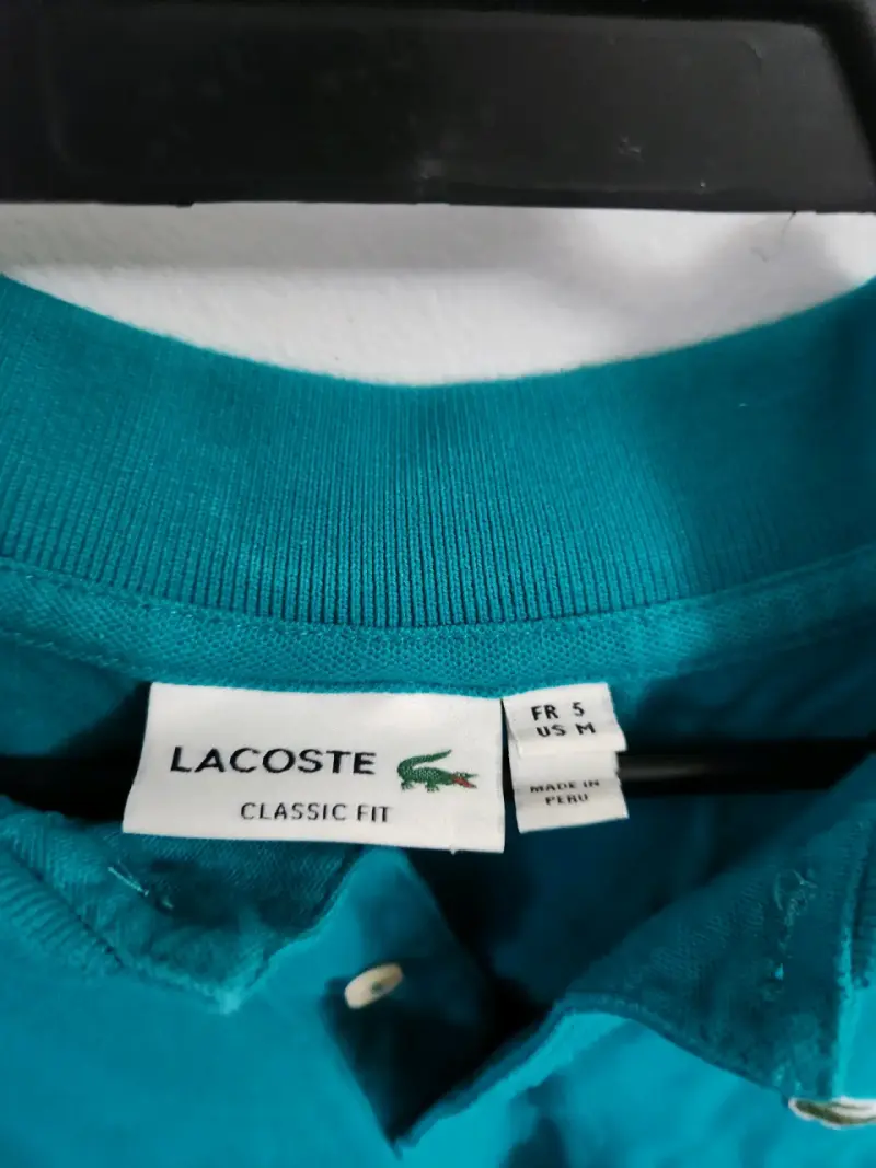 Polera Lacoste talla S tipo polo azul - 2