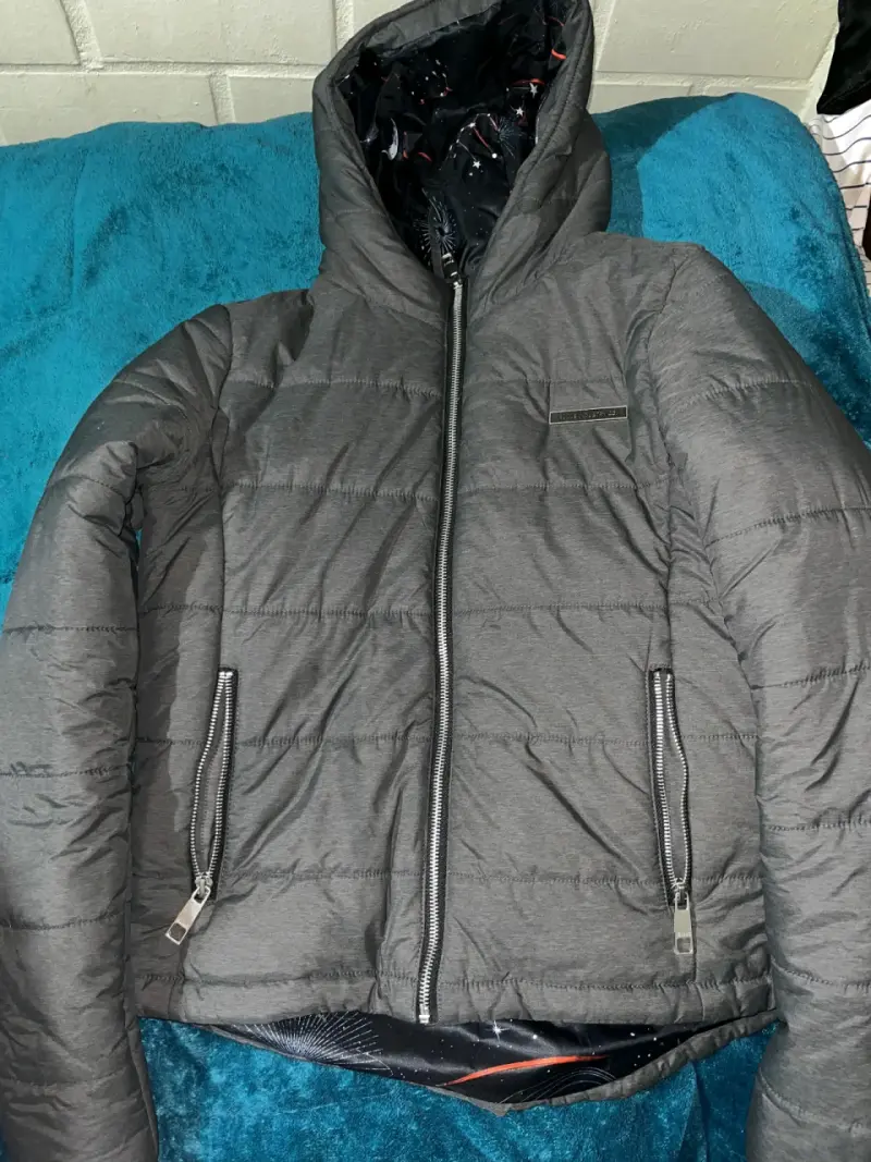 Chaqueta acolchada gris - 1