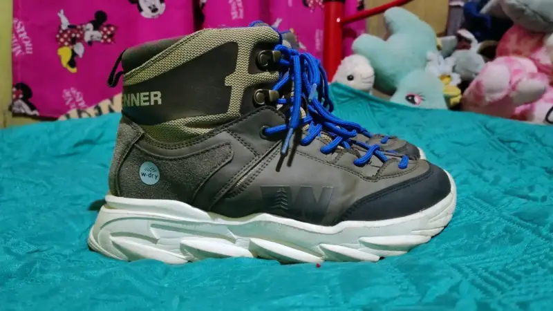 Botas de senderismo grises con azul - 3