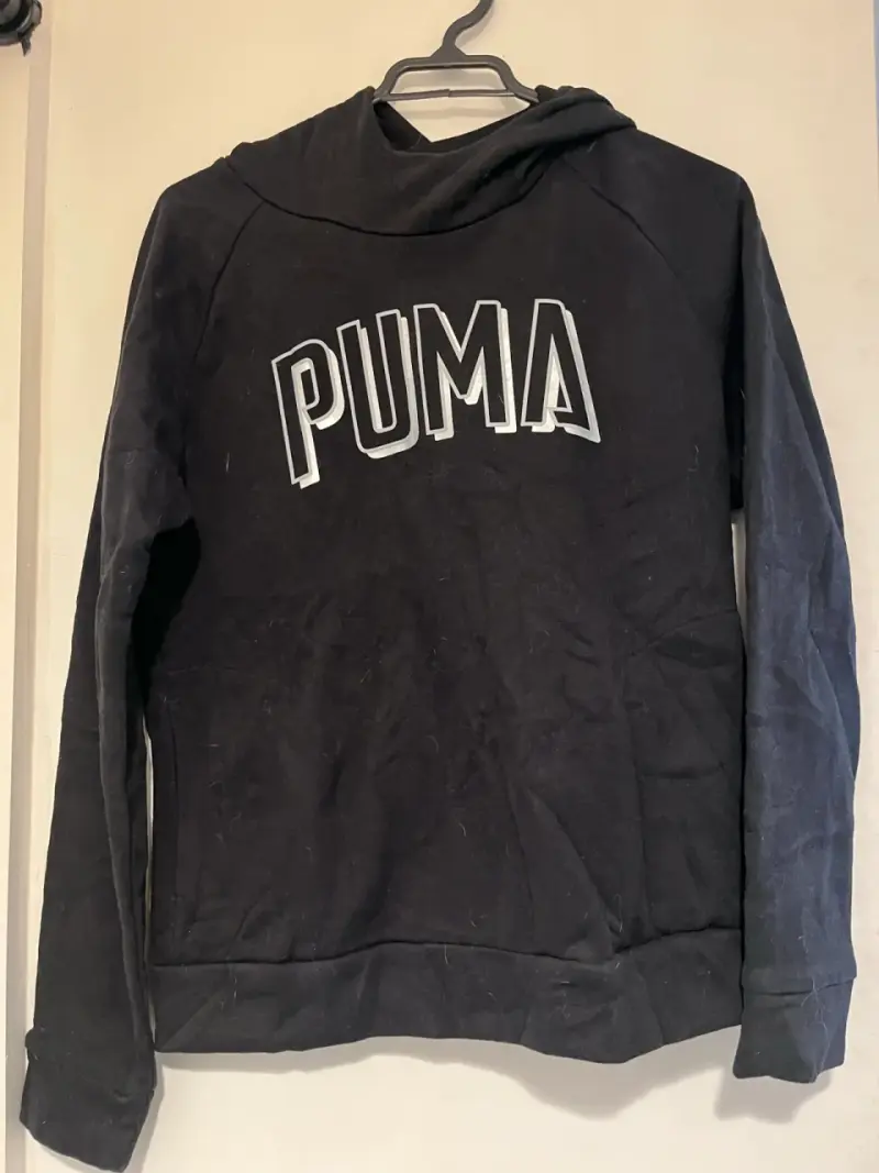 Polerón negro Puma con capucha - 1