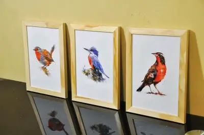 Trío de cuadros de aves - miniatura 3