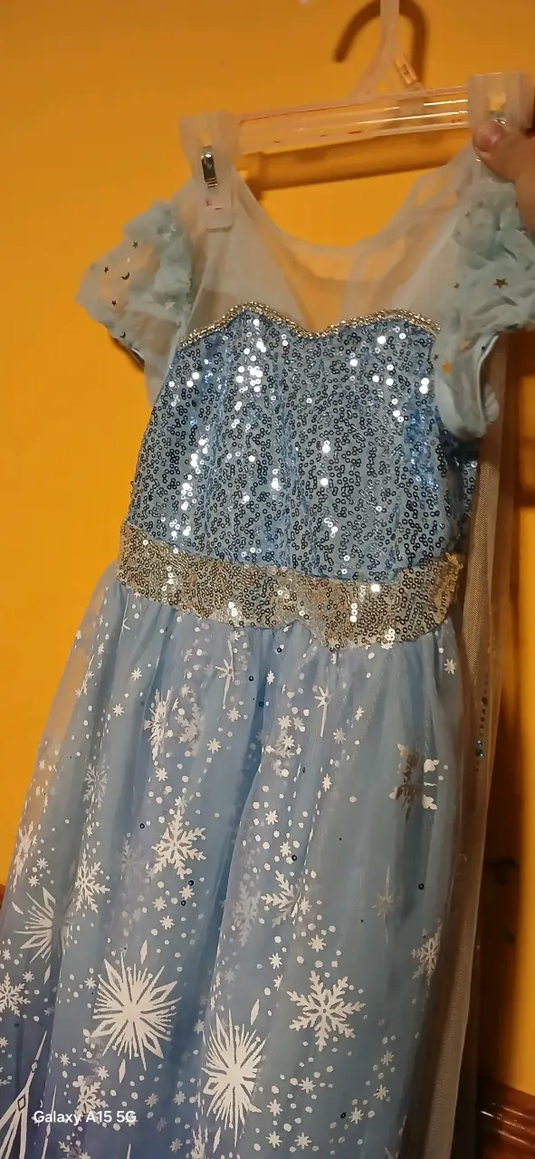 Vestido de princesa azul(frozen) talla 6 - 1