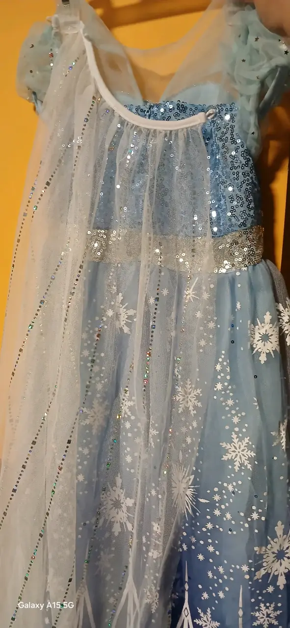 Vestido de princesa azul(frozen) talla 6 - 3