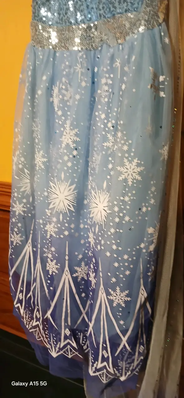 Vestido de princesa azul(frozen) talla 6 - 4
