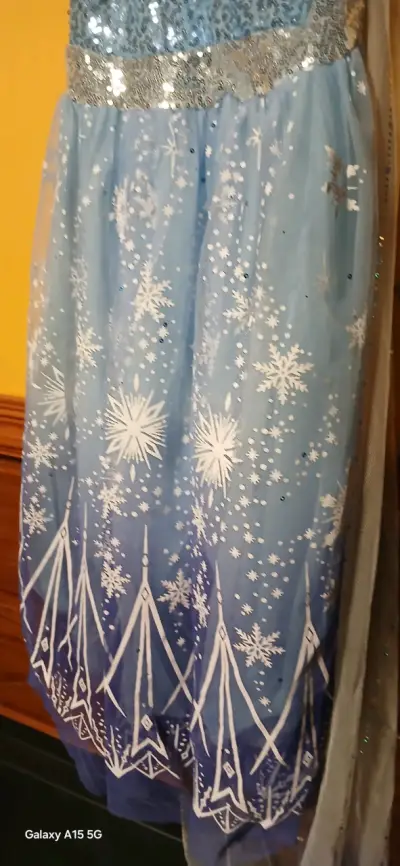 Vestido de princesa azul(frozen) talla 6 - miniatura 4