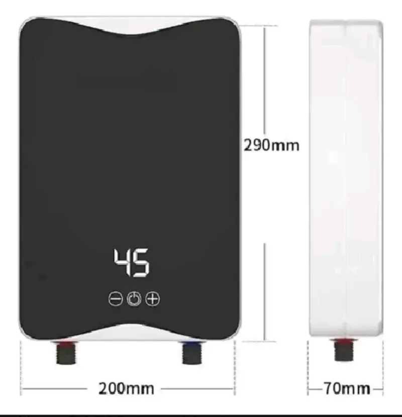 Calentador de agua eléctrico, pantalla LED - 2