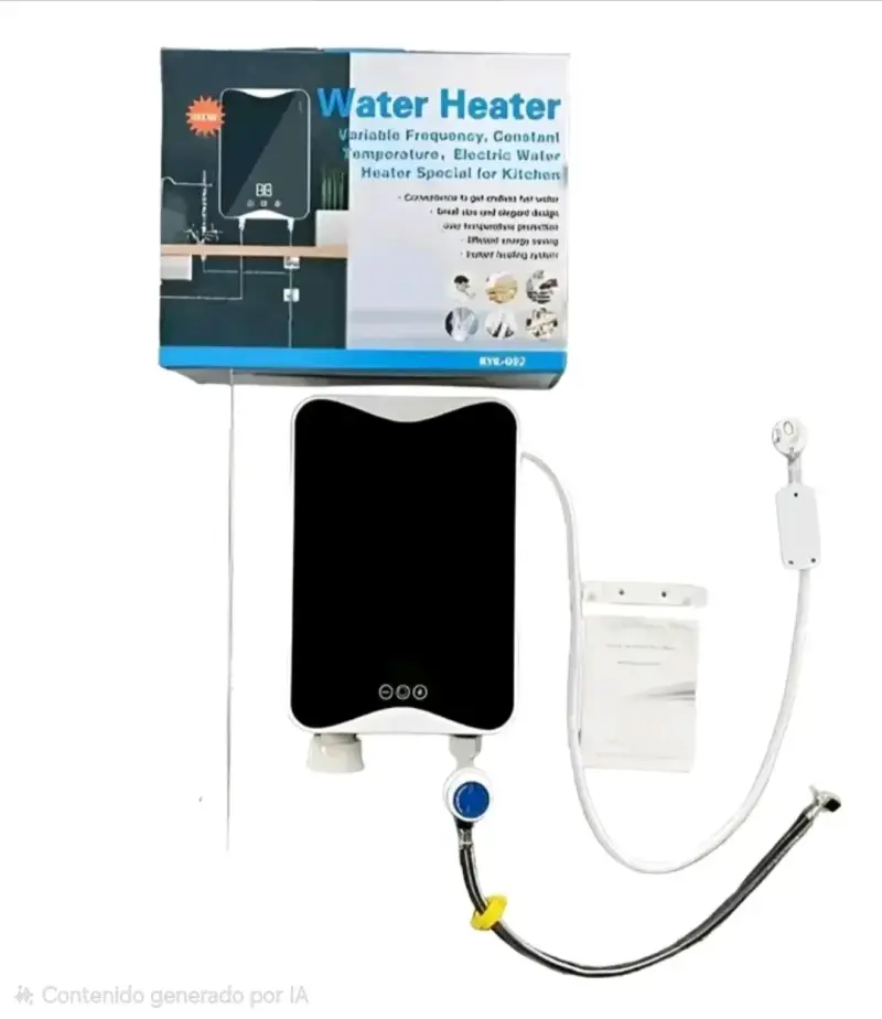 Calentador de agua eléctrico, pantalla LED - 3