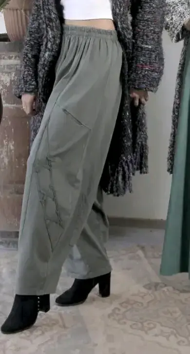Pantalones Ballon de gamuza - 2
