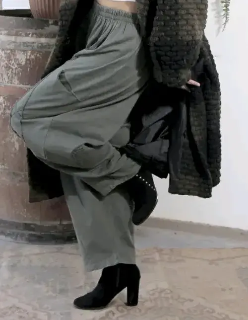 Pantalones Ballon de gamuza - 4