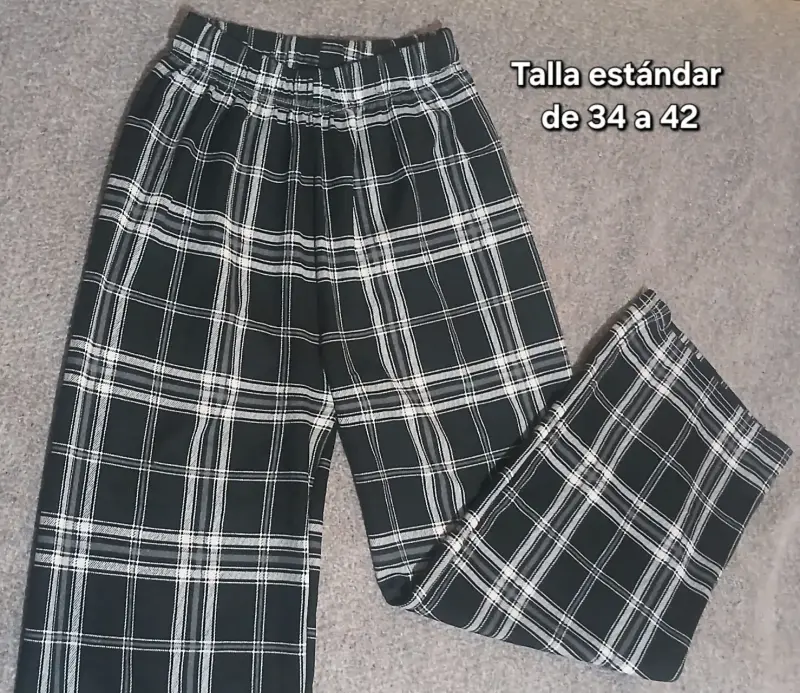 Pantalon de tela talla estándar