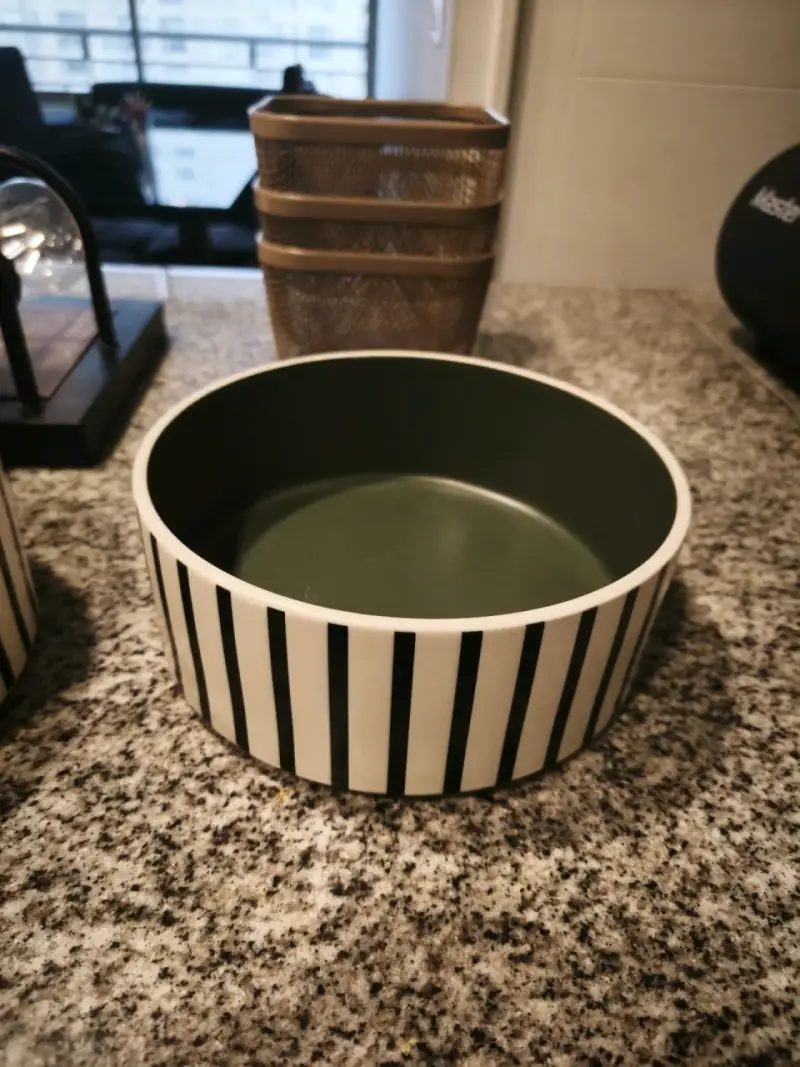 Bowl decorativo rayado - 1