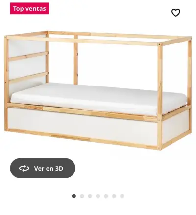 Cama alta infantil de madera - miniatura 4