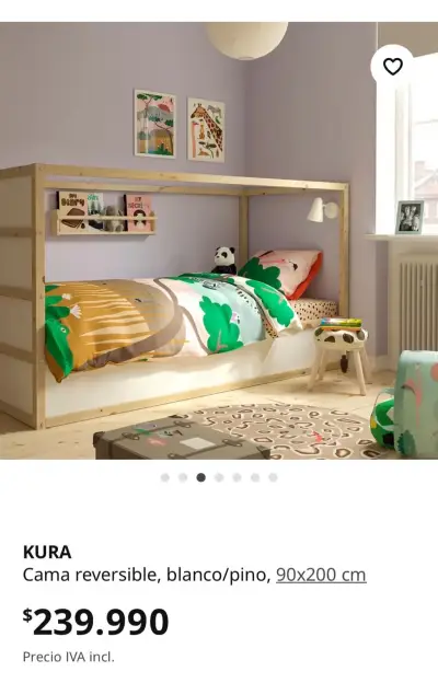 Cama alta infantil de madera - miniatura 6