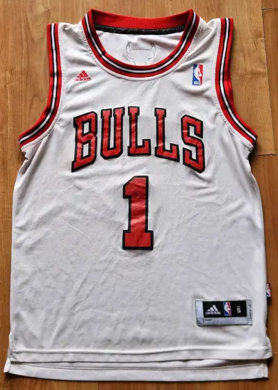 Camiseta NBA Bulls Nº1 blanca - miniatura 1