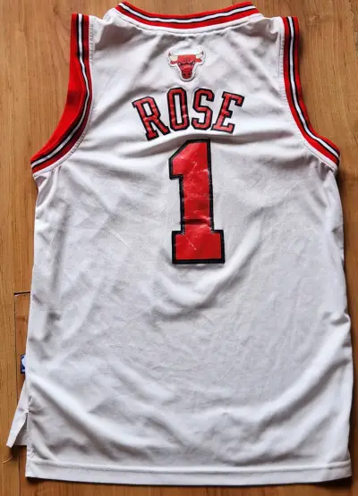 Camiseta NBA Bulls Nº1 blanca - miniatura 2
