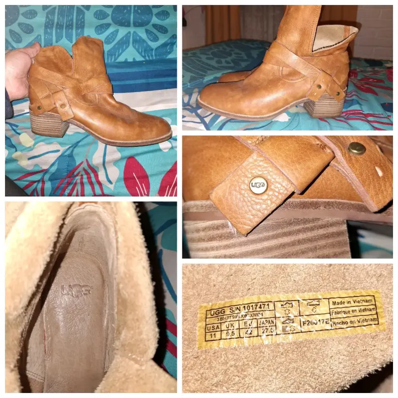 Botines marrones UGG de cuero