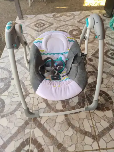 Columpio para bebé gris - miniatura 1