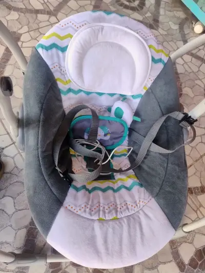 Columpio para bebé gris - miniatura 3