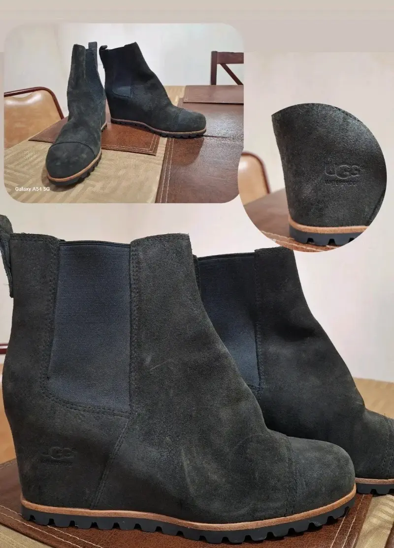 Botines negros de gamuza