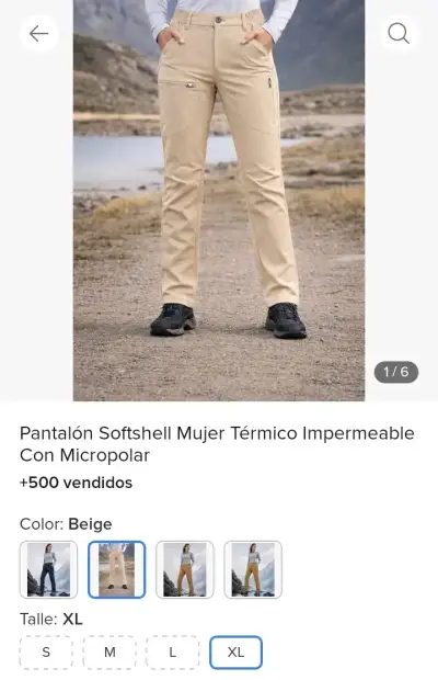 Pantalón softshell térmico mujer - miniatura 2