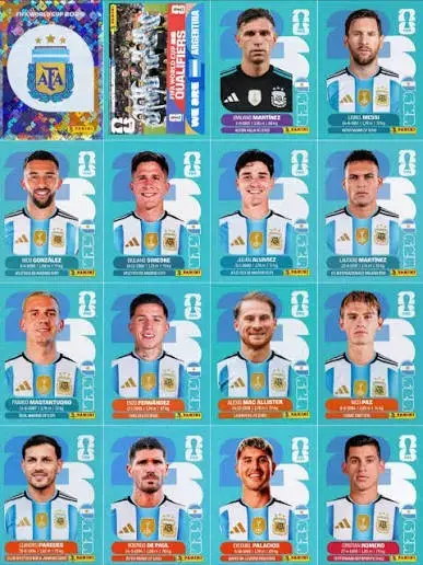 Set de cromos de fútbol 2022