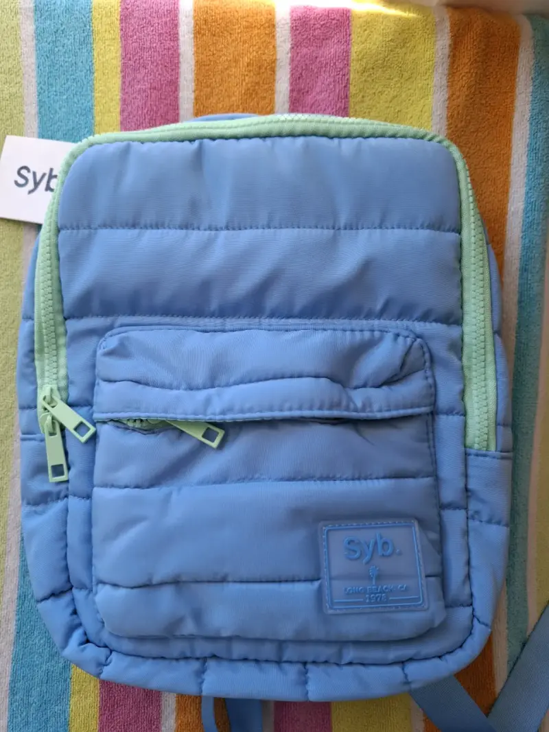 Mochila azul acolchada Syb