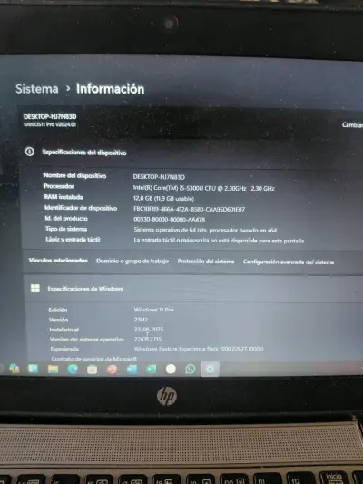 Notebook HP en buen estado - miniatura 6