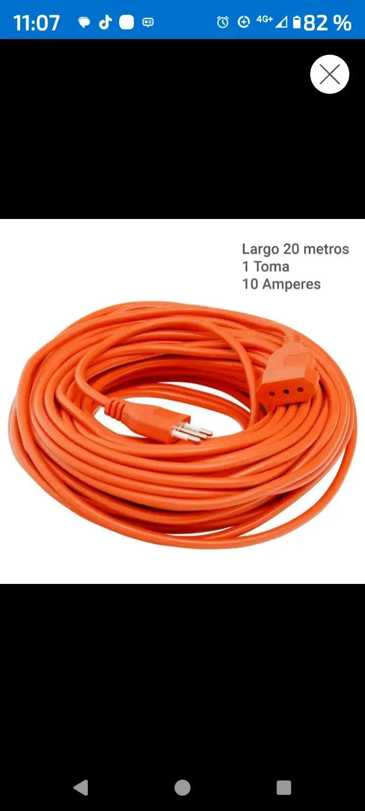 Alargador eléctrico 20 metros