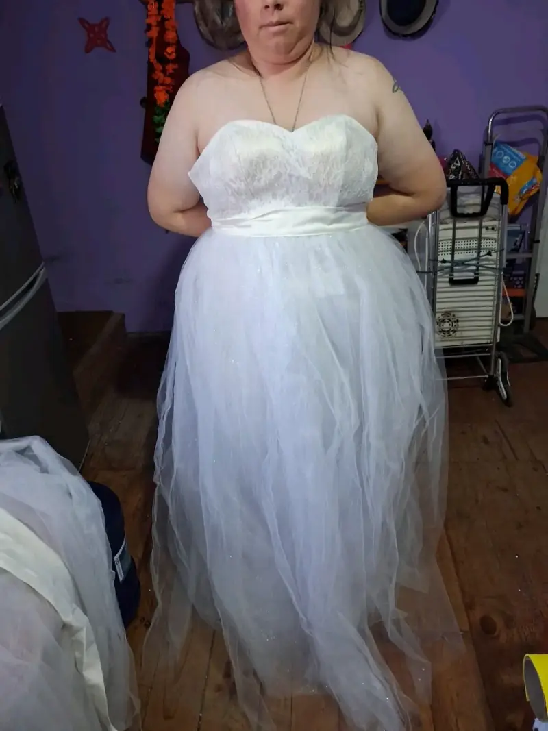 Vestido de encaje blanco novia - 6