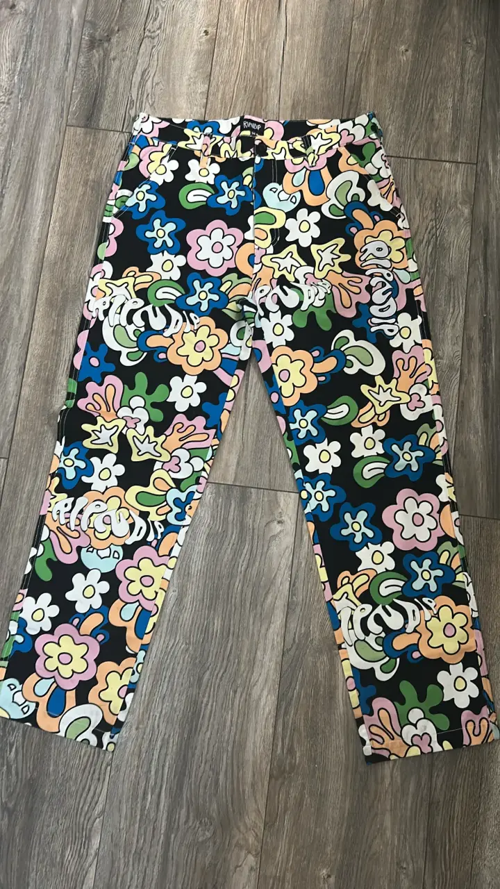 Pantalones coloridos con estampado floral - 1