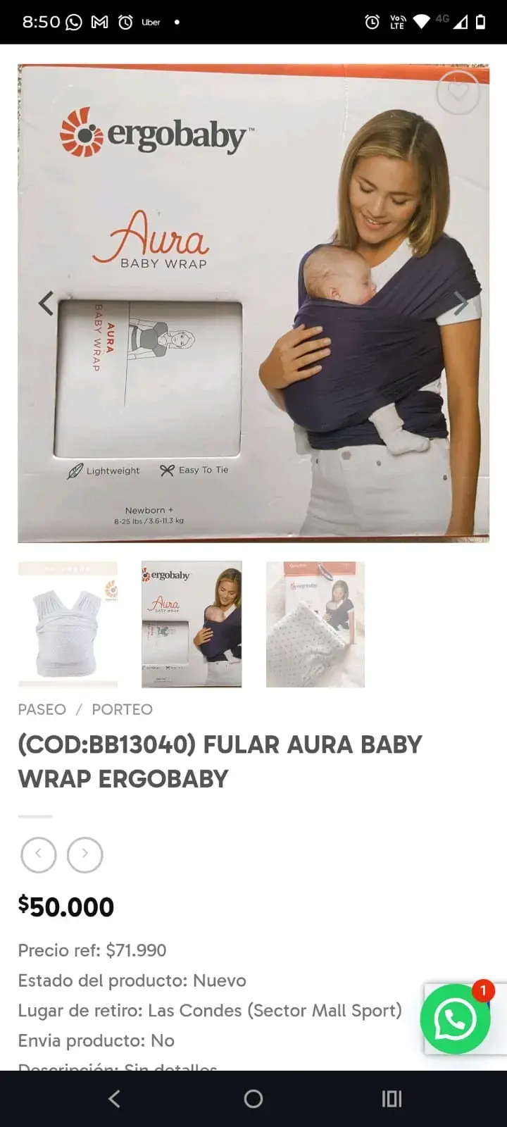 Fular portabebés Ergobaby Aura - 2