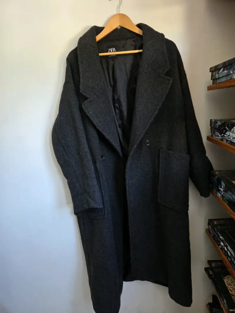 Abrigo gris oscuro Zara - 1