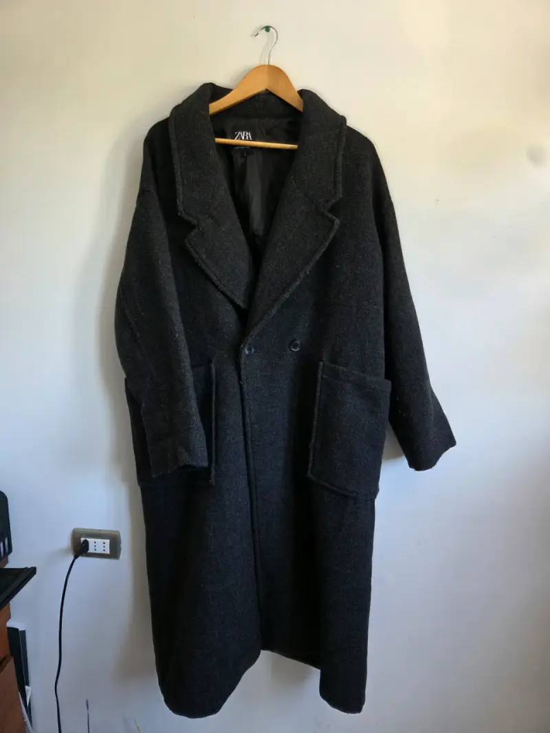 Abrigo gris oscuro Zara - 2