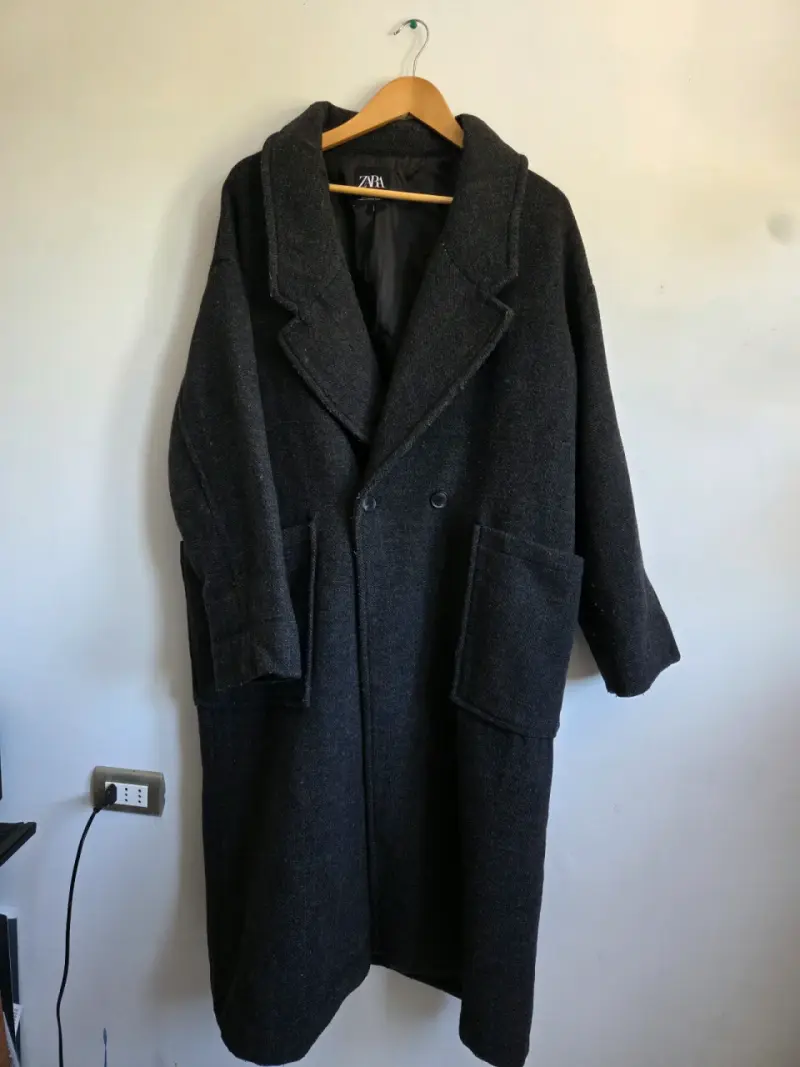 Abrigo gris oscuro Zara - 3