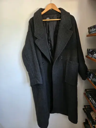 Abrigo gris oscuro Zara - miniatura 4